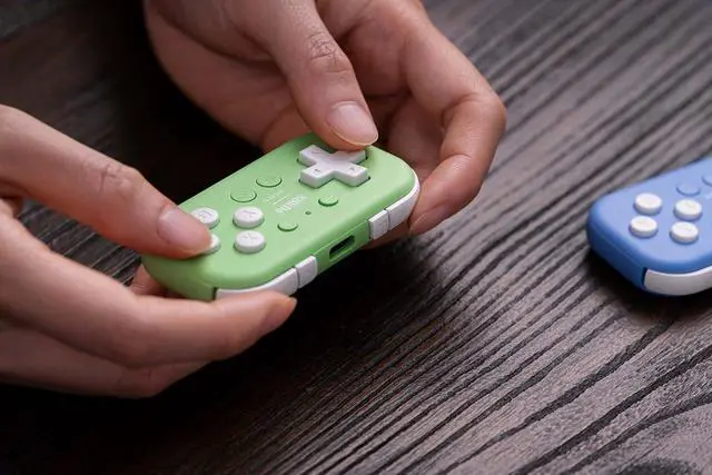 Alt view image 5 of 7 - 8Bitdo Micro Bluetooth Gamepad Pocket-sized Mini Controller for Switch, Android, and Raspberry Pi, Supports Keyboard Mode (Green)