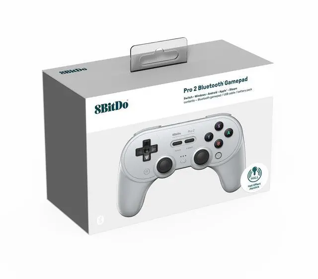 Alt view image 3 of 5 - 8BitDo Pro 2 Bluetooth Controller for Switch/Switch 2, Hall Effect Joysticks, 2 Pro Back Paddle Buttons, Wireless Gaming Controller for Switch, PC, Android, and Steam Deck & Apple (Gray Edition)