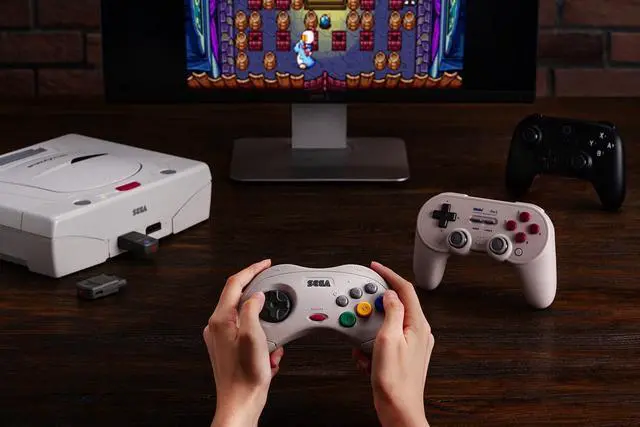 Alt view image 7 of 7 - 8BitDo Bluetooth Retro Receiver for Saturn & Windows, Compatible with Xbox Series, One, Elite, PS4/PS5, Switch Pro & 8BitDo Controllers, Virtually Lag-Free