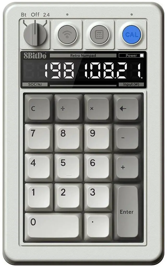 Main image of 8BitDo Retro 18 Mechanical Numpad, Supports Calculator Mode, Bluetooth/2.4G/Wired Numpad for Windows and Android - M Edition