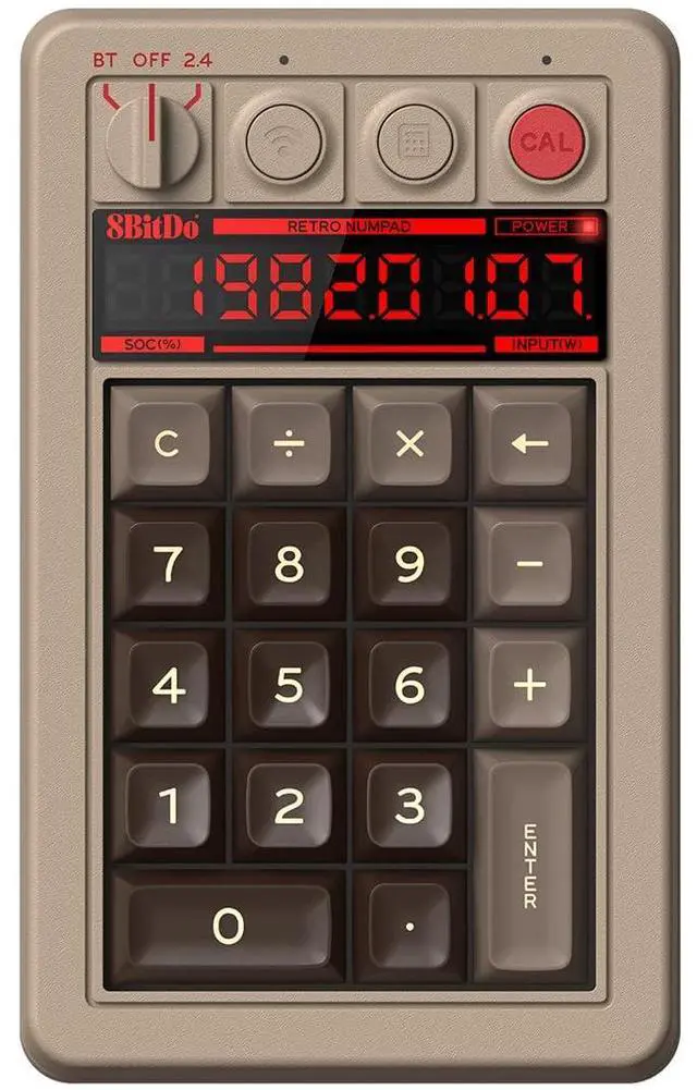 Main image of 8BitDo Retro 18 Mechanical Numpad, Supports Calculator Mode, Bluetooth/2.4G/Wired Numpad for Windows and Android - C64 Edition