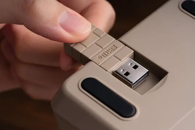 Alt view image 4 of 7 - 8BitDo Retro 18 Mechanical Numpad, Supports Calculator Mode, Bluetooth/2.4G/Wired Numpad for Windows and Android - C64 Edition