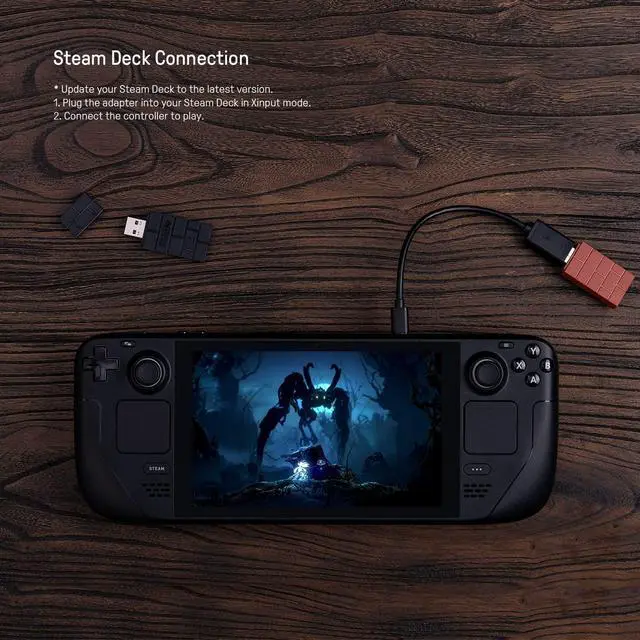 Alt view image 3 of 7 - 8BitDo Wireless USB Adapter 2 for Switch/Switch 2, Windows PC, Mac & Raspberry Pi, Compatible with Xbox Series X & S Controller, Xbox One Bluetooth Controller, Switch Pro and PS5 Controller (Brown)