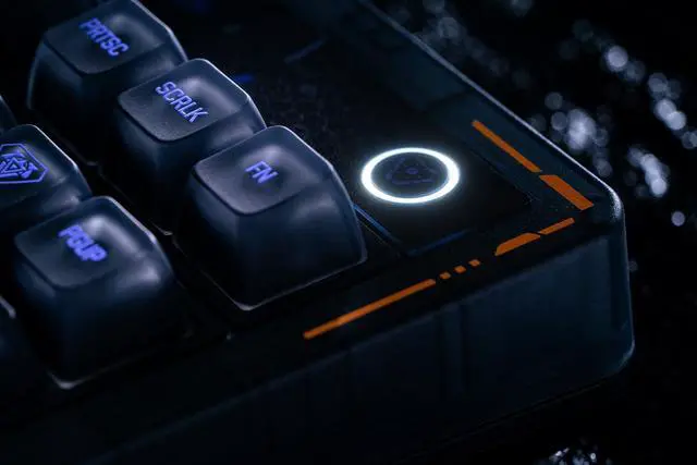 Alt view image 6 of 7 - 8BitDo Retro 87 Mechanical Keyboard with Hot-Swappable Kailh Switches, RGB Backlight, Programmable Buttons, Wireless 2.4G/Bluetooth/USB-C for Windows and Android - Mecha Break: Panther