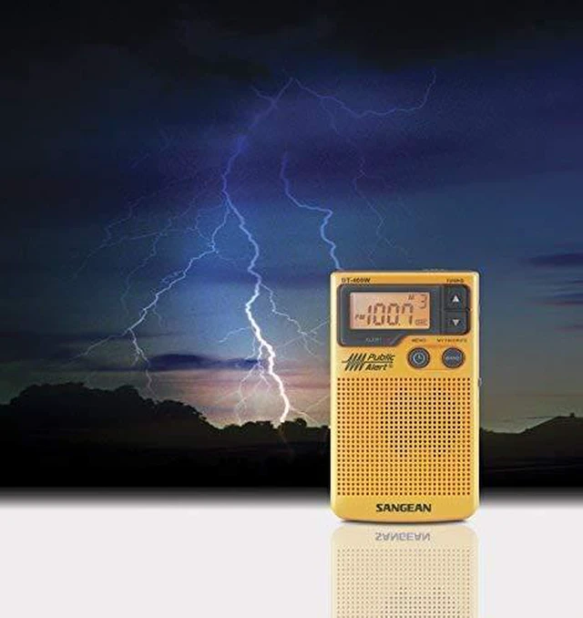Alt view image 2 of 6 - Sangean DT-400W Weather Alert Pocket Radio, AM/FM, Yellow