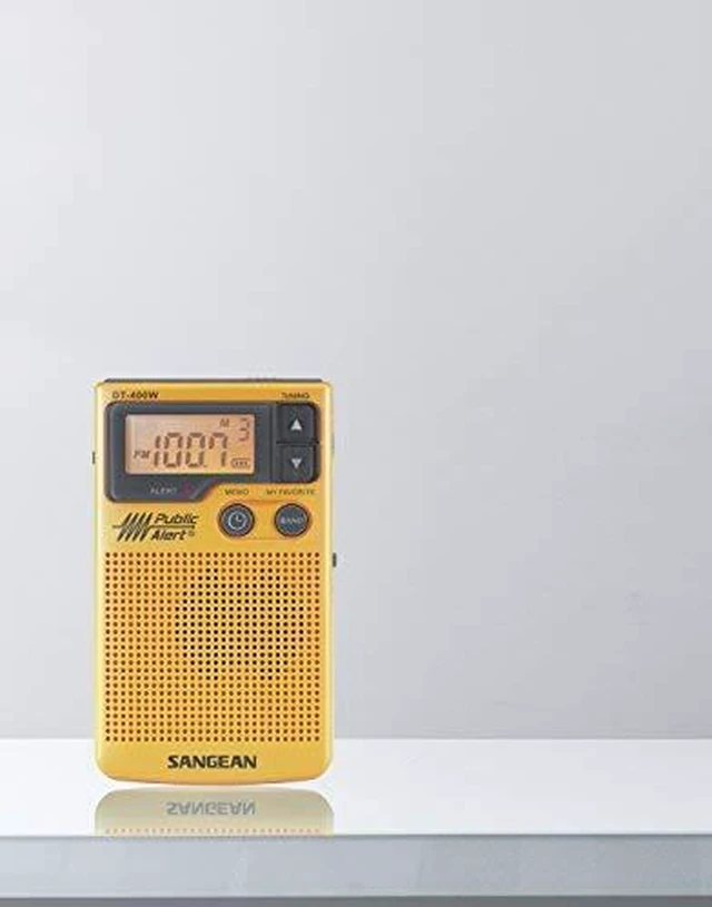 Alt view image 4 of 6 - Sangean DT-400W Weather Alert Pocket Radio, AM/FM, Yellow