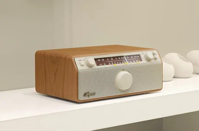 Alt view image 2 of 3 - Sangean WR-12 AM/FM/Aux-in Stereo Analog Wooden Cabinet Radio (Walnut)