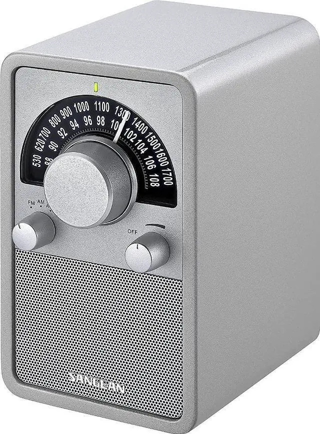 Alt view image 3 of 7 - Sangean WR-15SR AM/FM Table Top Wooden Radio Silver