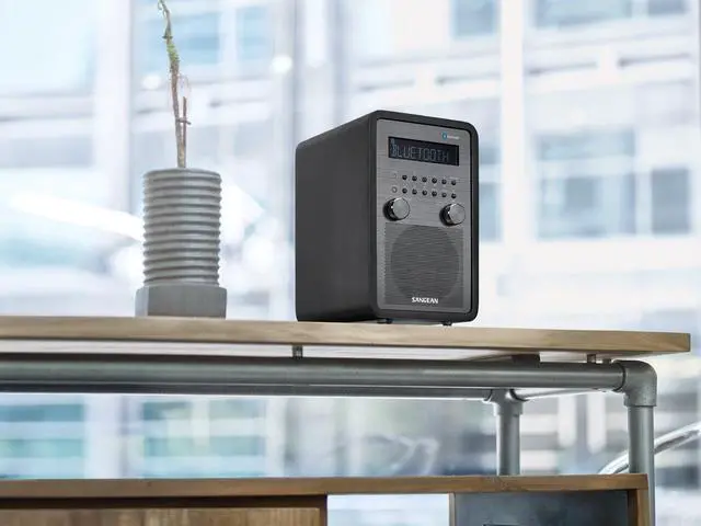 Alt view image 3 of 3 - SANGEAN WR-50 AM/FM-RBDS/Bluetooth Wood Cabinet Table Top Radio Black