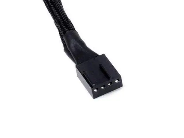 Alt view image 3 of 6 - SilverStone Technology All Black Sleeved 1-to-2 Sleeved PWM Fan Splitter Cable (CPF01)