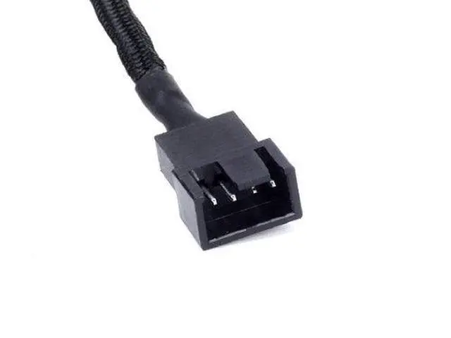 Alt view image 4 of 6 - SilverStone Technology All Black Sleeved 1-to-2 Sleeved PWM Fan Splitter Cable (CPF01)