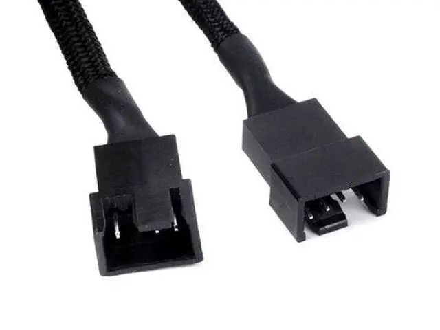 Alt view image 5 of 6 - SilverStone Technology All Black Sleeved 1-to-2 Sleeved PWM Fan Splitter Cable (CPF01)