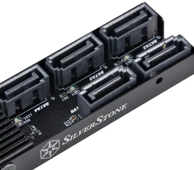 Alt view image 4 of 5 - Silverstone Technology ECS07 5-Port SATA Gen3 6Gbps Non-RAID M.2 PCIe Storage Expansion Card, SST-ECS07