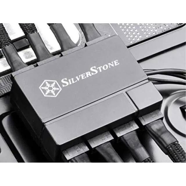 Alt view image 3 of 5 - SilverStone PWM Fan Hub System Cables, Black (CPF04)