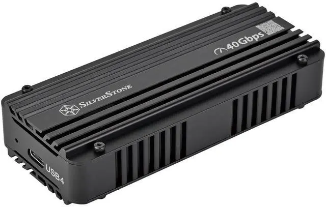 Main image of SilverStone Technology MS12-40G USB 4 NVMe M.2 SSD Enclosure with Active Cooling, SST-MS12B-40G