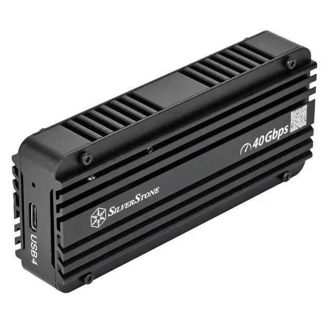Alt view image 3 of 7 - SilverStone Technology MS12-40G USB 4 NVMe M.2 SSD Enclosure with Active Cooling, SST-MS12B-40G