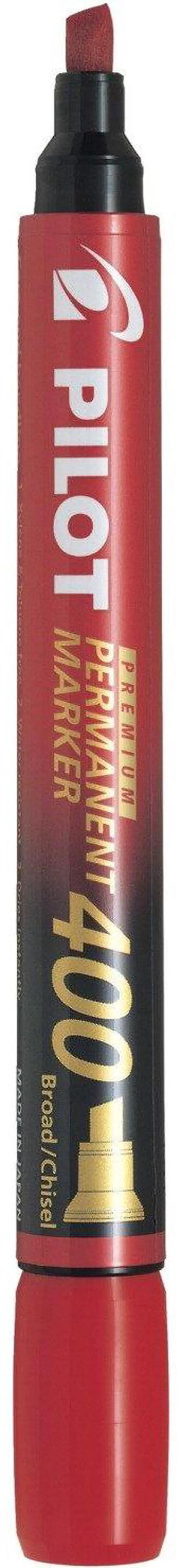 Alt view image 4 of 4 - Pilot Premium 400 Permanent Marker, Broad Chisel Tip, Assorted Colors, Pack of 4