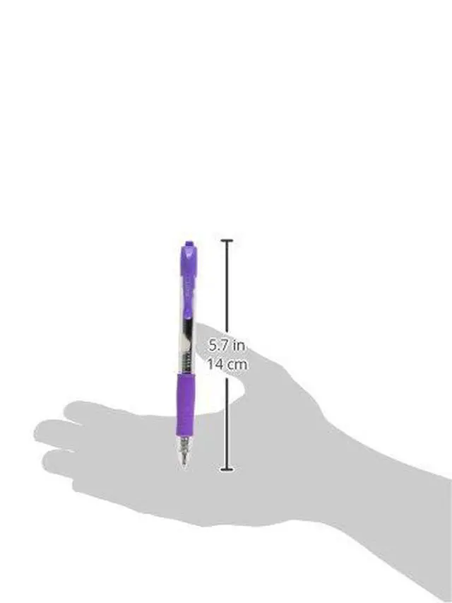 Alt view image 3 of 7 - PILOT G2 Retractable Gel Pens, Extra Fine Point, Purple Ink, 0.5 mm, 12 Pack (31107)