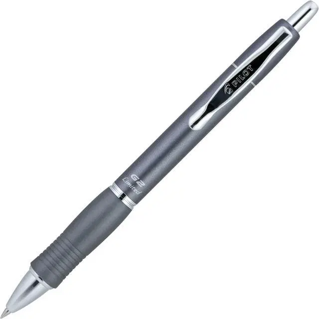 Alt view image 3 of 7 - Pilot G2 Limited Premium Metal Gel Pen, Fine Point, 0.7 mm, Assorted Barrel Color, Black Ink