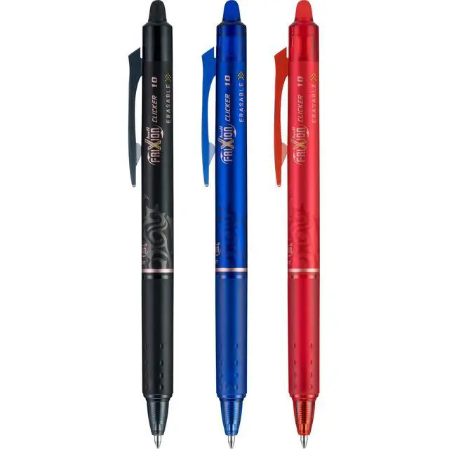 Alt view image 2 of 5 - Pilot, FriXion Clicker Erasable Gel Pens, Bold Point 1 mm, Pack of 12, Red