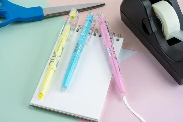 Alt view image 2 of 4 - Pilot, FriXion Light Pastel Erasable Highlighters, Chisel Tip, Pack of 3, Pastel Yellow, Green & Purple