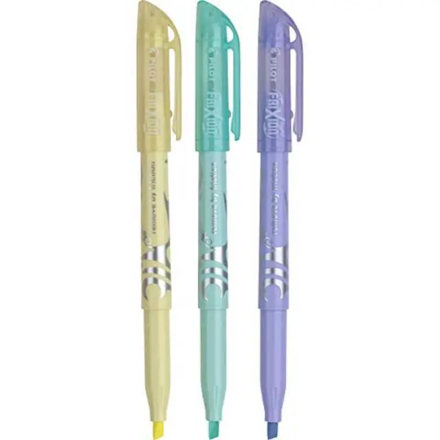 Alt view image 3 of 4 - Pilot, FriXion Light Pastel Erasable Highlighters, Chisel Tip, Pack of 3, Pastel Yellow, Green & Purple