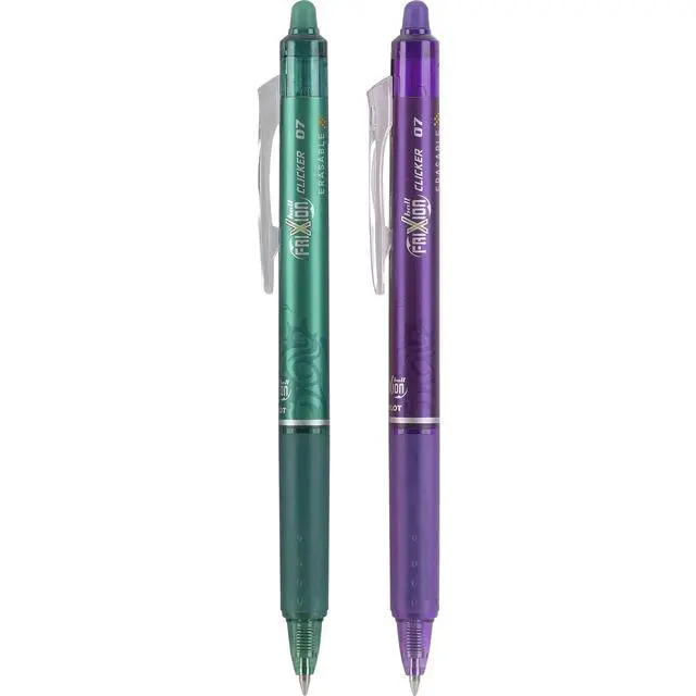 Alt view image 3 of 7 - PILOT FriXion Clicker Erasable, Refillable & Retractable Gel Ink Pens, Fine Point, Assorted Color Inks, 2-Pack (31483)