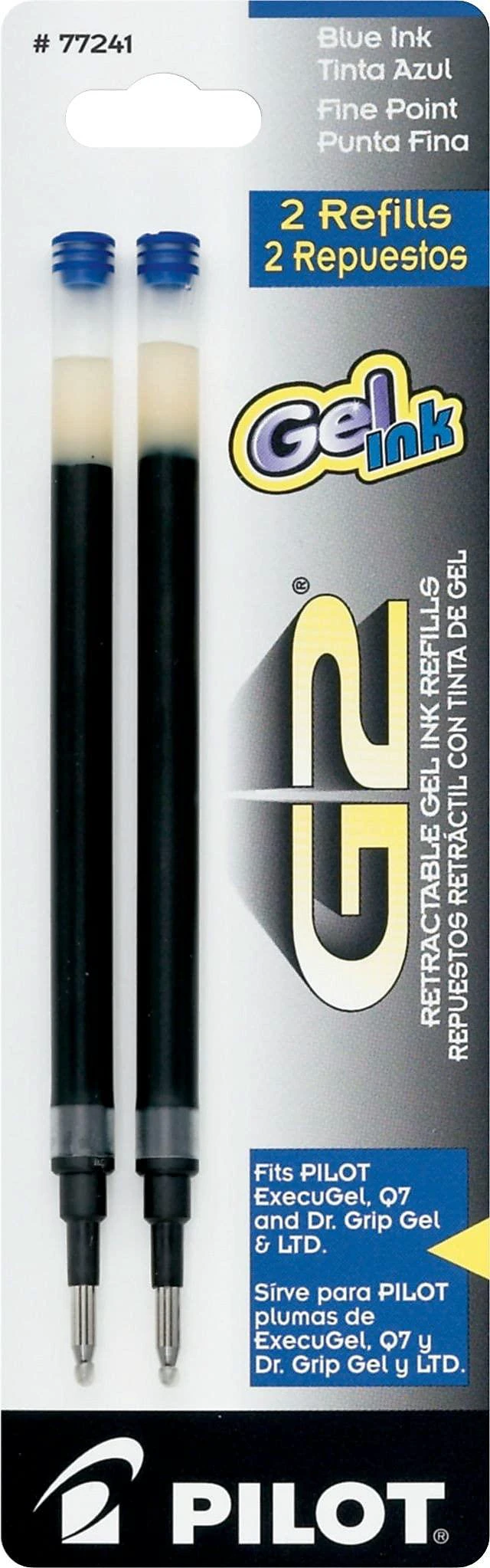 Alt view image 3 of 4 - Pilot, G2 Gel Ink Refills, Fine Point 0.7 mm, Blue, Pack of 2
