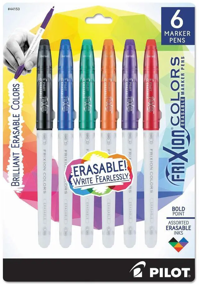 Main image of PILOT FriXion Colors Erasable Marker Pens, Assorted Color, 1 Count (Pack of 6)