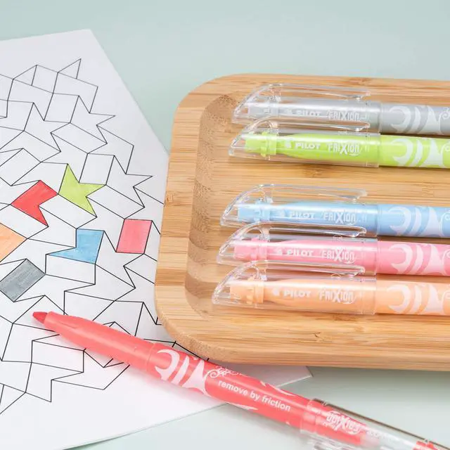 Alt view image 7 of 7 - Pilot FriXion Light Pastel Collection Erasable Highlighters, Chisel Tip, Highlighter Pens, Assorted Color Inks, 5-Pack