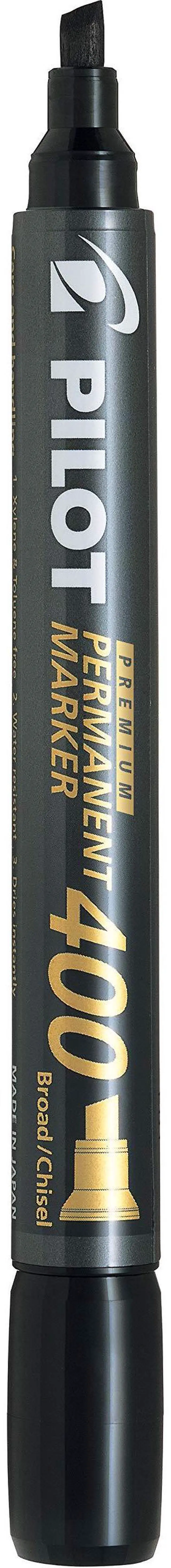 Alt view image 3 of 5 - PILOT Premium 400 Permanent Markers, Broad Point Chisel Tip, Black Ink, Box of 12 (SA4-BLK)