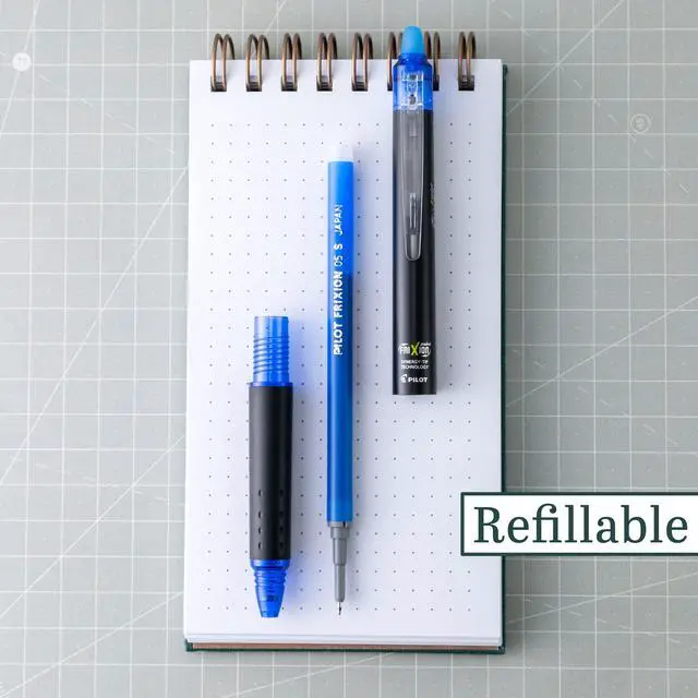 Alt view image 2 of 4 - Pilot FriXion Synergy Clicker Erasable, Refillable, Retractable Gel Ink Pens, Extra Fine Point 0.5 mm, Pack of 12, Blue, FriXion Erasable Pens 0.5 - Ideal for School & Office Writing