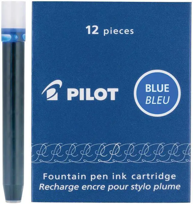 Main image of PILOT Namiki IC100 Fountain Pen Ink Cartridges, Blue, 12-Pack (69101)