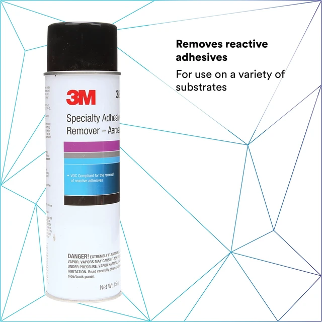 Alt view image 2 of 6 - 3M Specialty Adhesive Remover, 38987, Solvent-Based, 15 fl oz | Removes Reactive Adhesives