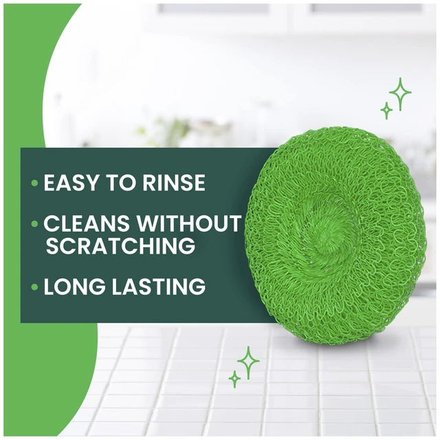Alt view image 2 of 7 - Scotch-Brite Non-Scratch Plastic Scrubbing Pads, Cleans Dishes Without Scratching, 3 Scrubbing Pads