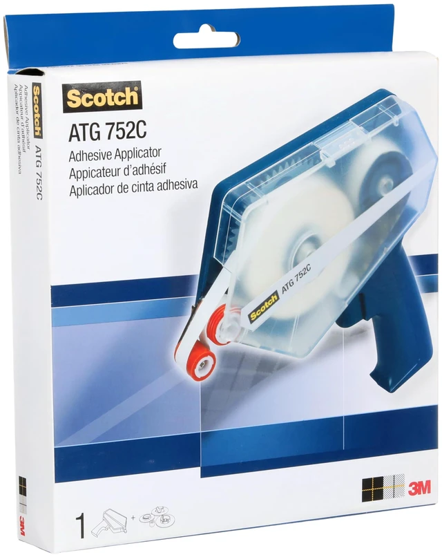 Alt view image 5 of 7 - 3M Scotch ATG 752C Adhesive Applicator, 1/2 in and 3/4 in Wide Rolls