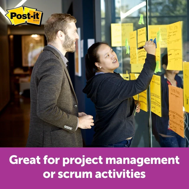 Alt view image 2 of 7 - Post-it Super Sticky Big Notes, 11 x 11 in, Neon Orange, 1 Pad, 30 Sheets | Great for Vision Boards, Creative Projects, Study Spaces, Group Brainstorming, and More