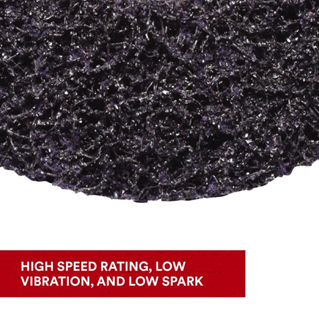 Alt view image 6 of 7 - 3M Scotch-Brite Clean and Strip XT Pro Disc, XO-DC, SiC Extra Coarse, T27, 4-1/2 in x 5/8"-11, Silicon Carbide Cuts Aggressively and Leaves a Fine Finish, Resists Loading, Purple