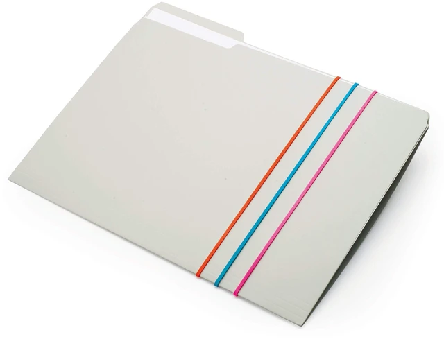 Alt view image 6 of 6 - Alliance Rubber 07750 Non-Latex Brites File Bands, Colored Elastic Bands, 12 Pack (7" x 1/8", Assorted Colors)