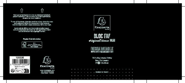 Alt view image 2 of 2 - Exacompta FAF Metal Desk Pad for Home or Office, 200 White 70g Micro-Perforated Sheets, Blank or Dots. Non-Slip Backing, Three Sizes. Refills Available. (Dots Refill - 4 x 6 1/4)