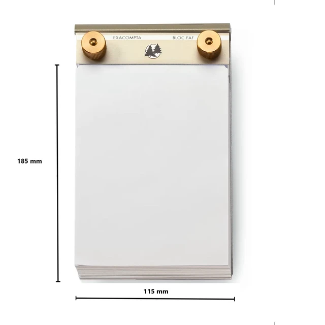 Alt view image 3 of 7 - Exacompta Desk Pad No.2, 16x10cm (4X6.25 Inch), Plain Paper, Refillable