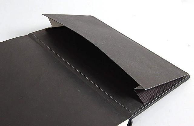 Alt view image 3 of 4 - Rhodia Webnotebook Webbies - Dot Grid 96 sheets - A6, 3 1/2" x 5 1/2" - Black Italian Synthetic Leather Cover