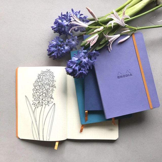 Alt view image 2 of 2 - Rhodia Rhodiarama SoftCover Notebook - 80 Dots Sheets - 6 x 8 1/4 - Sapphire Cover
