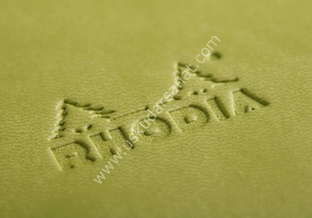 Alt view image 4 of 5 - Rhodia Rhodiarama A5 Webnotebook, 5.5 in x 8.25, Lined - Anise (118746)