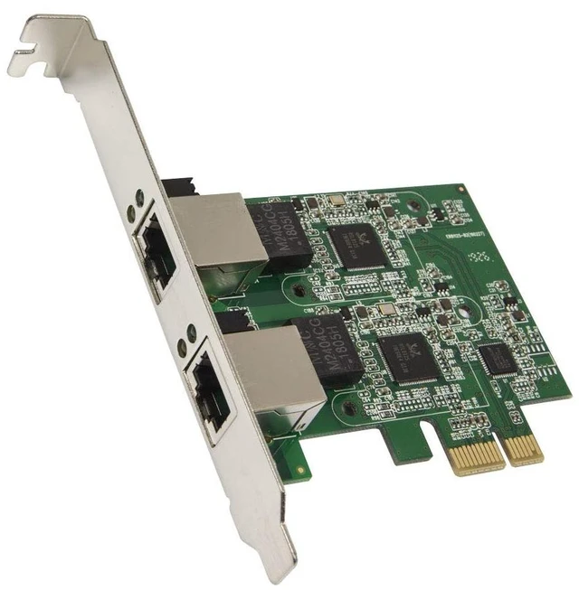 Main image of Syba Dual 2.5 Gigabit Ethernet PCI-E Network Expansion Card RJ45 LAN Adapter Low Profile Bracket SD-PEX24066
