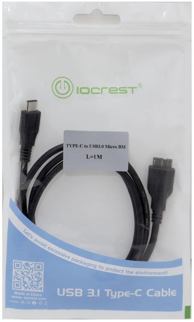 Alt view image 5 of 7 - IO Crest SY-CAB20169 3' USB 3.1 Type C to MicroUSB 3.0, Black