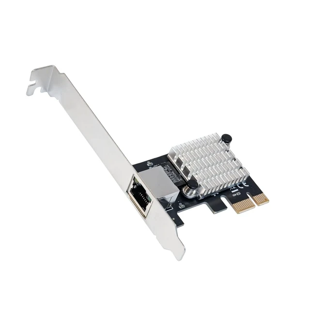 Main image of IO CREST 2.5 Gigabit Ethernet PCI Express PCI-E Network Interface Card 10/100/1000/25000 Mbps RJ45 LAN Intel I225 Chipset, Black (SY-PEX24076)