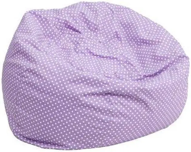 Alt view image 2 of 19 - Small Lavender Dot Bean Bag Chair for Kids and Teens