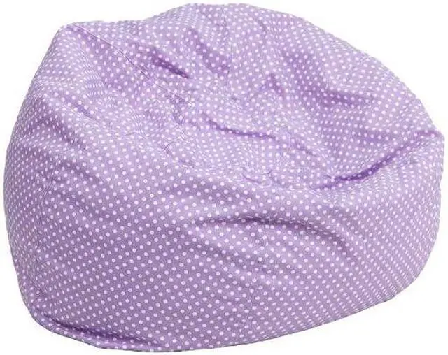 Alt view image 2 of 14 - Oversized Lavender Dot Bean Bag Chair for Kids and Adults