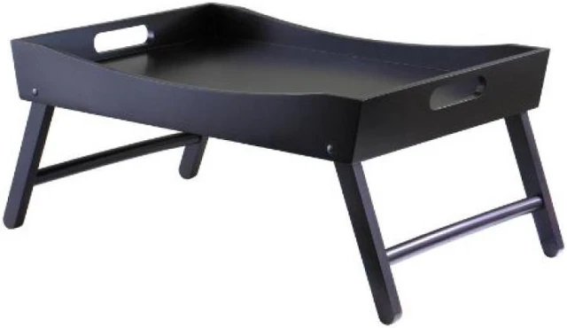 Alt view image 2 of 11 - Winsome 92022 Benito Bed Tray with Curved Top Foldable Legs- Espresso